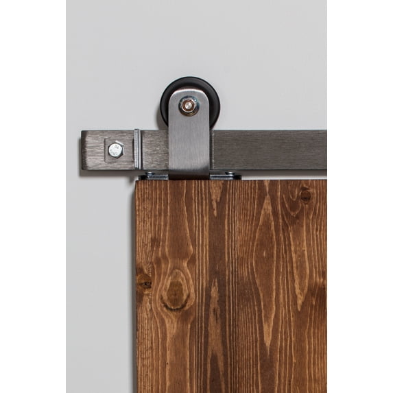 Leatherneck Hardware Ftt84k2 84" Top Mounted Light Sliding Barn Door Track And Fitting Set