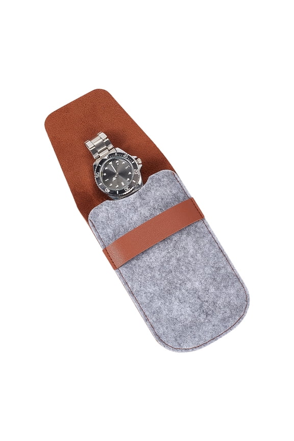 Leathers Watch Pouch 3.6x6.3 Felt Single-Sided Portable Watch Pouch Watch Storage Bag and Organizer Envelope Style Watch Travel CaseDIY