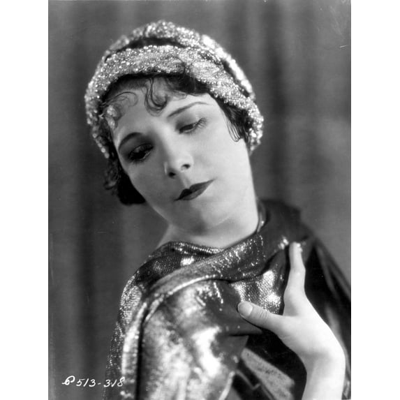 Leatrice Joy on Headband with Sequin in Black and White Portrait Photo Print (24 x 30)