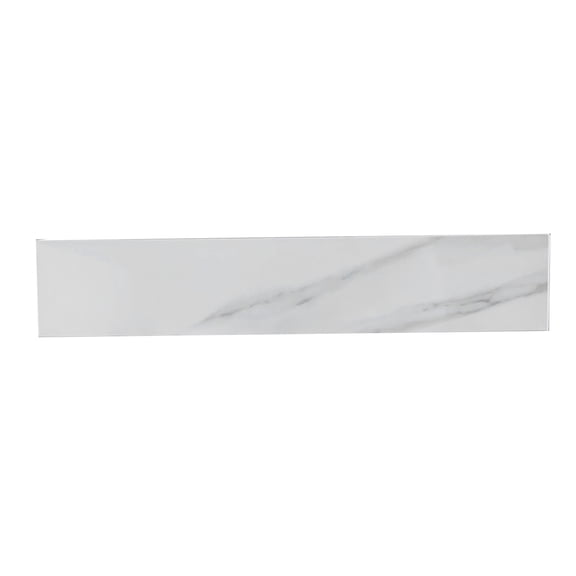 Leavader 22 Inch Bathroom Side Splashes, 4" Height Backsplash, for Vanity Top, Carrara white with veins