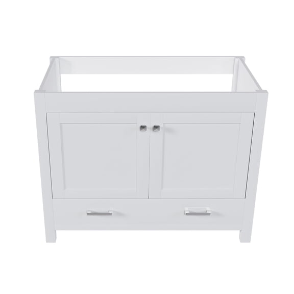 Leavader 42 Inch Bathroom Vanity Base Cabinet Without Sink, Solid Wood Frame MDF Bathroom Storage Cabinet with Doors Drawer, Soft Close Hinges Vanity Base Only