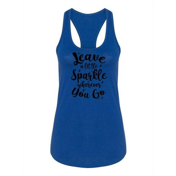 Leave A Little Sparkle Racerback Tank Women -SPIdeals Designs, Female Large