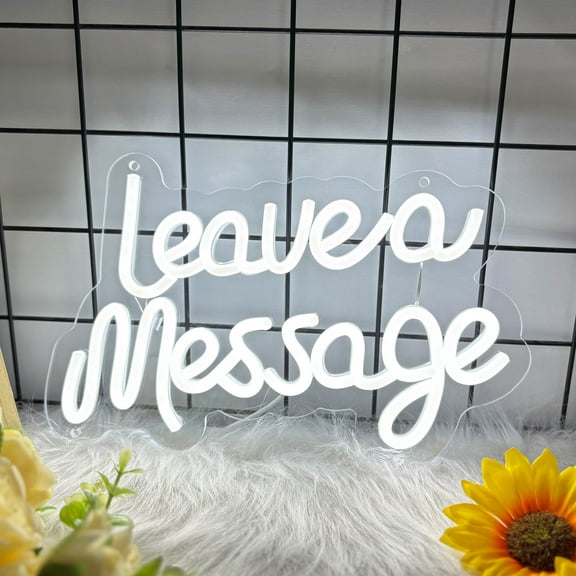 Leave A Message Neon Sign for Wall Decor, Massage Led Signs, Dimmable USB Powered Neon Light Sign for Home, Business, Shop, Bar Pub, Store