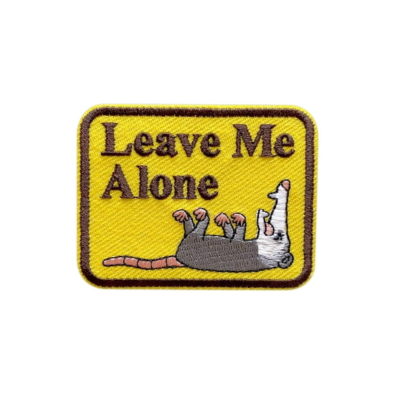 Leave Me Alone Possum Patch, Iron On Possum Embroidery Patches For Hats Clothes Backpacks Jeans, Diy Sew On Patches, Possum Patches, Fabric Patches, Funny Gift For Boys Girls