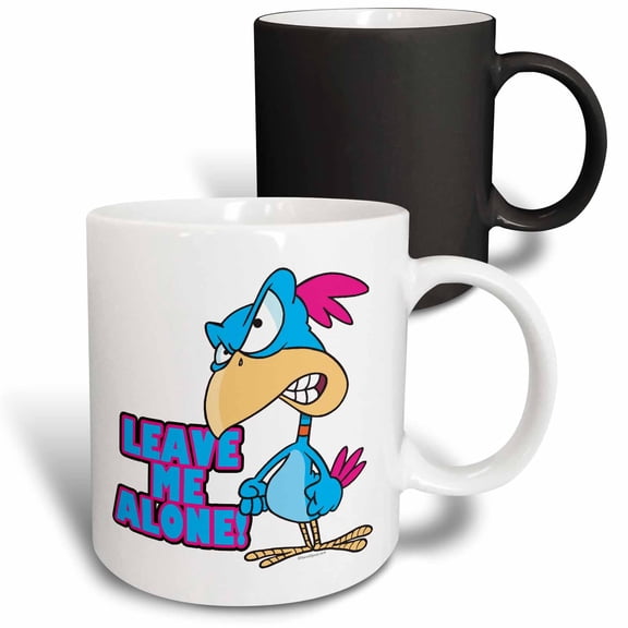 3drose, Leave Me Alone Grumpy Silly Bird, 11oz Magic Transforming Mug