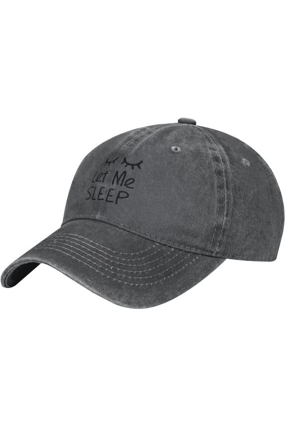 Leave Me Sleep Slogan Cowboy Hats Unisex Adjustable Baseball Caps Deep Heather