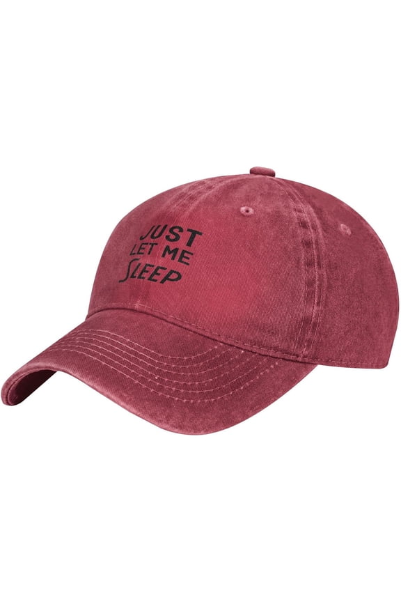 Leave Me Sleep Slogan Cowboy Hats Unisex Adjustable Baseball Caps Red