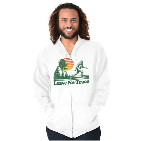Leave No Trace Urban Legend Sasquatch Unisex Fleece Graphic Zip Up Hoodie Brisco Brands 2X