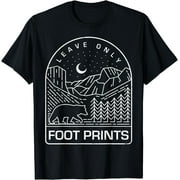 Leave Only Foot Prints Nature and National Park T-Shirt