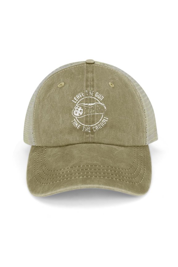 Leave The Gun, Take The Cannoli Khaki Hat Adjustable Funny Fashion Unisex Baseball Cap for Men Women