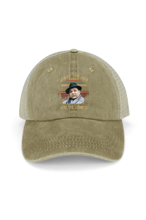 Leave The Gun, Take The Cannoli Khaki Hat Adjustable Funny Fashion Unisex Baseball Cap for Men Women