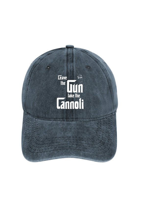Leave The Gun, Take The Cannoli Navy Hat Adjustable Funny Fashion Unisex Baseball Cap for Men Women