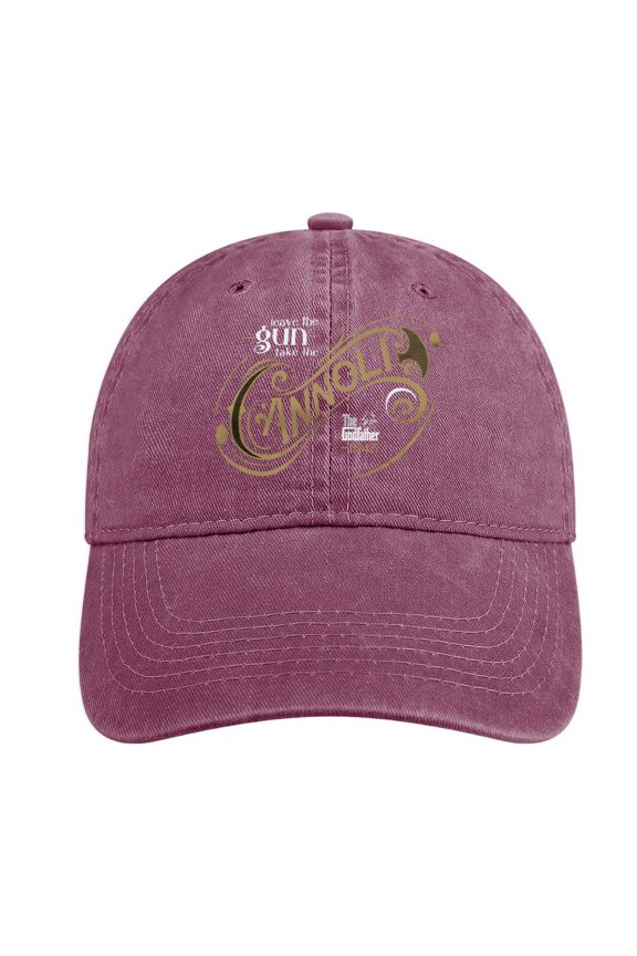 Leave The Gun, Take The Cannoli Wine Red Hat Adjustable Funny Fashion Unisex Baseball Cap for Men Women