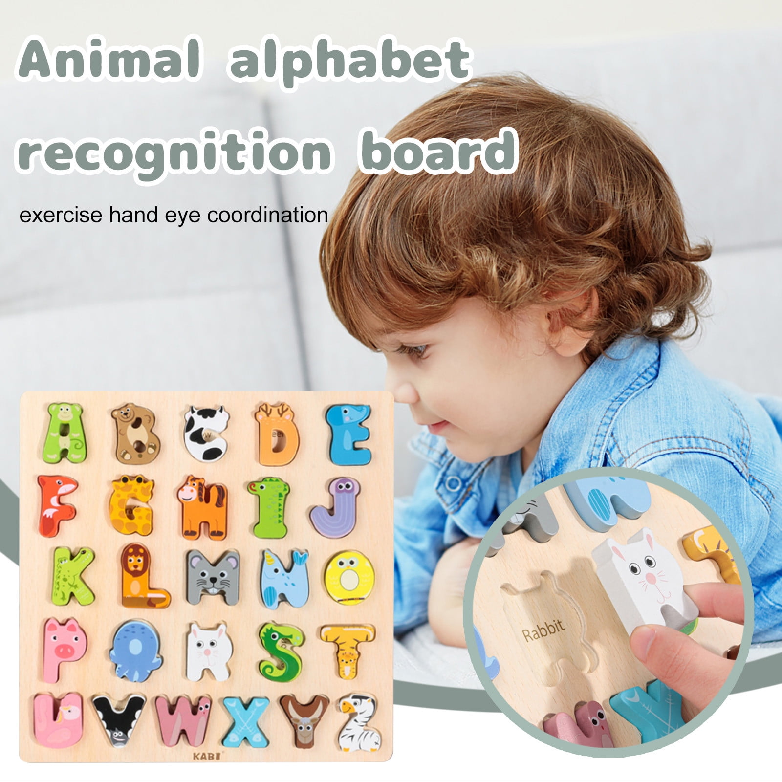 Leave The Letter Puzzle, Wooden Puzzle Board Toy Boys