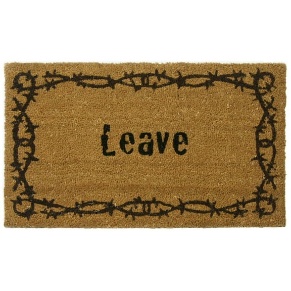 Rubber-Cal Leave Unwelcome Mats, 18 x 30-Inch