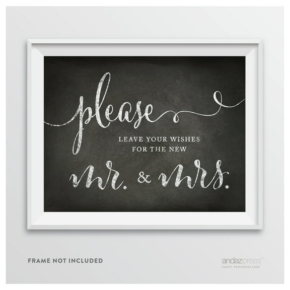 Andaz Press Vintage Chalkboard Wedding Party Banners, Cardstock Vintage chalkboard design