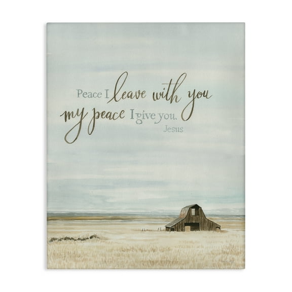 Stupell Industries Leave with Peace Barn Canvas Wall Art, design by Cindy Jacobs