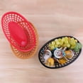 thumbnail image 1 of Leaveforme 12Pcs Storage Basket Hollow Design Tableware Plastic Bread Fast Food Snack Plate for Home, 1 of 8