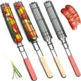 thumbnail image 1 of Leaveforme 2PCS 19" Extra Long Stainless Steel Kabob Grilling Baskets - Easy Lock Mesh Grid Not Falling Out Design Grill Basket, Kabob Baskets for Grilling Vegetables, Seafood, Meat, 1 of 8