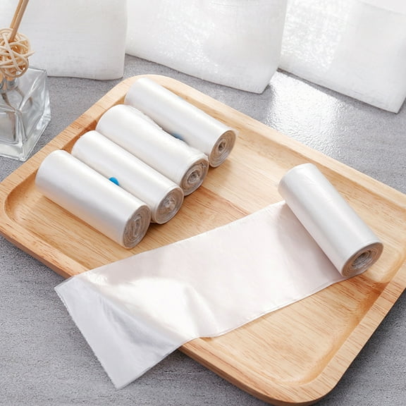 Leaveforme 30Pcs/Roll Rubbish Bag Leak Proof Large Capacity Plastic Rubbish Hold Bag for Household