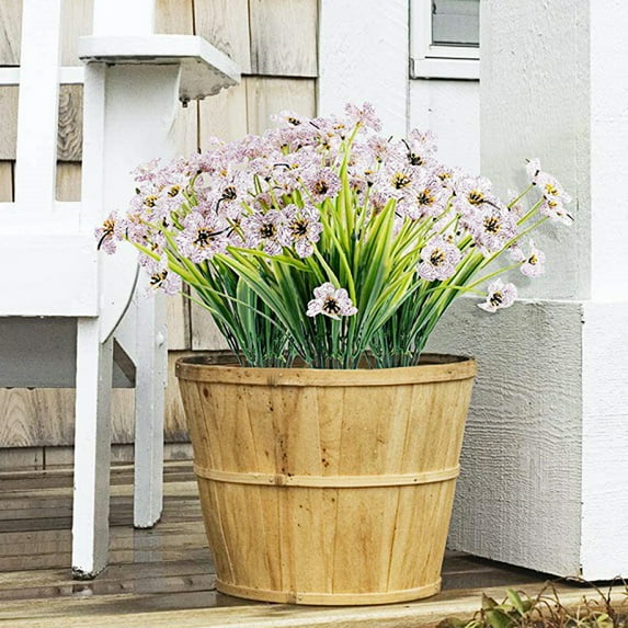 Leaveforme Artificial Flowers 32cm “Artificial” Plastic Multi-Color Bouquet (8 Count)