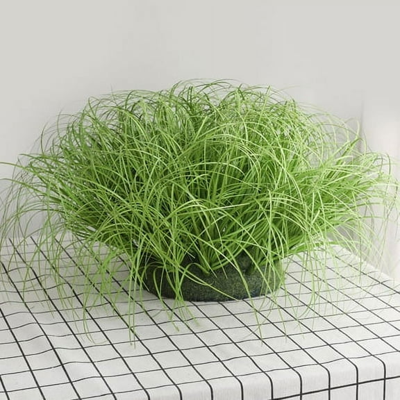 Leaveforme Artificial Plants Artificial Onion Grass Bushes UV Resistant Plants Faux Shrubs Fake Wheat Grass Greenery Topiaries for Bathroom Home Office House Decorations