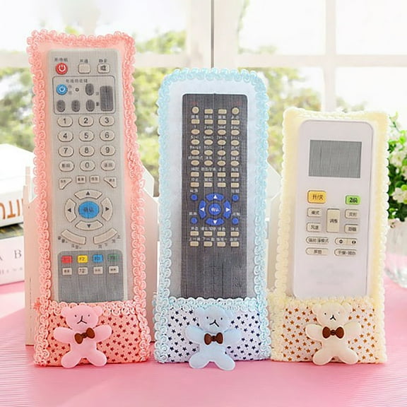 Leaveforme Cute Lace Bear Dustproof TV Air Conditioner Remote Controller Cover Protector