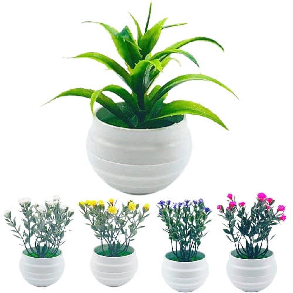 Leaveforme Fake Plants for Bathroom/Home Office Decor, Small Artificial