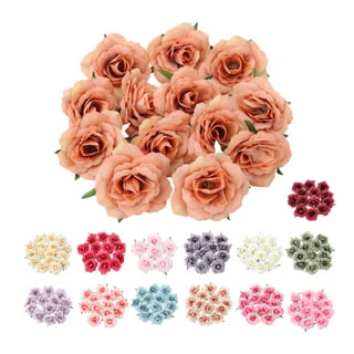 120 Pieces Fake Mini Flowers for Crafts Silk Faux Flower Heads for Crafts  Fake Rose Daisy Decorative Flowers Faux Flowers for DIY Wedding Birthday
