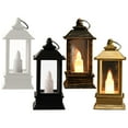thumbnail image 1 of Leaveforme LED Lantern Retro Style Energy-saving Glare Free Shatterproof Battery Powered Flickering LED Candles Party Hanging Lantern Decor for Home, 1 of 8