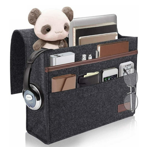 Leaveforme Multi Pockets Bedside Phone Tablet Book Magazine Storage Bag Hanging Organizer