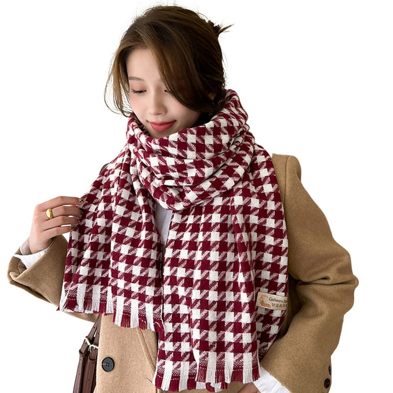 Womens store plaid scarf