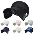 thumbnail image 1 of Leaveforme Sun Hat Exquisite Pattern Retractable Brim Polyester Outdoor UV Protection Cap Unisex Mesh Hat for Camping, 1 of 8