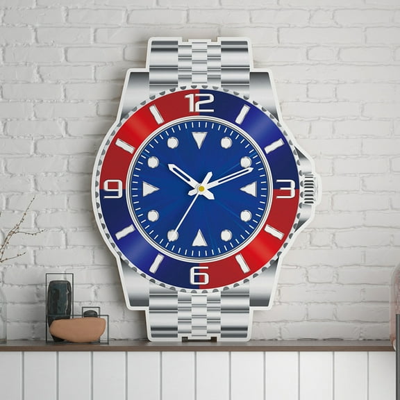 Leaveforme Wall Clock Precise Mute Decorative Battery Powered Nordic Style Watch Shape Quartz Hanging Clock for Living Room