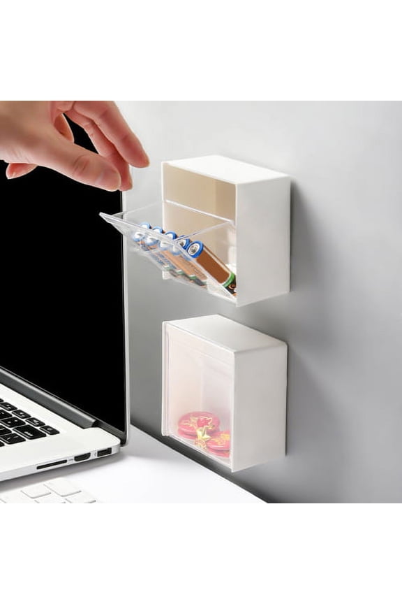 Leaveforme Wall Hanging Cotton Holder Canisters for Cotton Swabs, Cotton Rounds, Cotton Balls, Floss, Dispenser Container Box, Bathroom Vanity Countertop Storage Organizer