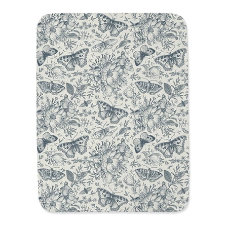 Leaves And Butterflies Drawing Blanket -Image by Shutterstock,