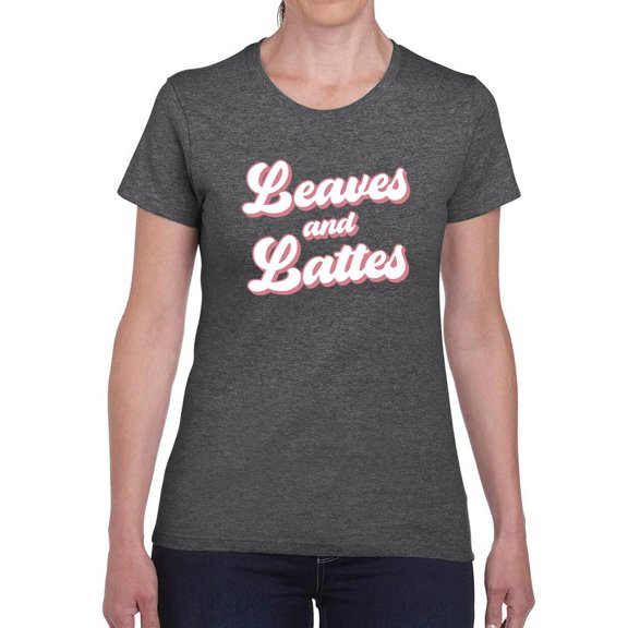 Leaves And Lattes T-Shirt Women -Smartprints Designs, Female 3X-Large