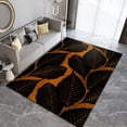 thumbnail image 1 of Leaves Area Rugs Modern Minimalist Leaf Texture Carpet Art Home Decor Rug Anti Slip Easy Clean Living Room Bedroom Kitchen Office Floor 3x5 Small Non-slip Washable Soft Durable Indoor, 1 of 5