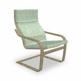 thumbnail image 1 of Leaves Armchair Pad and Slipcover, Simplistic Design of Stems and Plantation Greenery Botanical Meadow Scene, 1 Piece Soft Cushion Replacement with Removable Cover, Fern Green and White, by Ambesonne, 1 of 1
