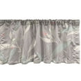 thumbnail image 1 of Leaves Art Window Valance, Autumn Colors Delicate Leafy Twigs Pattern with Berry Ornaments, Curtain Valance for Kitchen Bedroom with Rod Pocket, 54" X 18", Pale Mauve and Pale Seafoam, by Ambesonne, 1 of 2