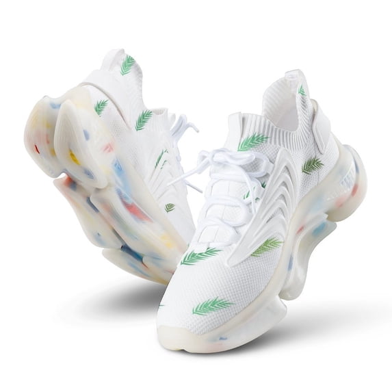 Leaves Background Walking Shoes for Men Woman Lightweight Tennis Fashion Elastic Sports Shoes Cushion Basketball Shoes