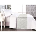 thumbnail image 1 of Leaves Bed Runner, Simple Jungle Leaf Pattern Botanical Hawaiian Flora Aloha Boho Nature Print, Decorative Accent Bedding Scarf for Hotels Homes & Guest Rooms, Queen, Eggshell and White, by Ambesonne, 1 of 3
