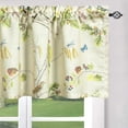 thumbnail image 1 of Leaves & Birds Print Curtain Valances for Windows Porch, Rod Pocket Green Spring Style Small Curtains and Drapes for Kids'' Room 18 Inches Long, One Panel, 1 of 6