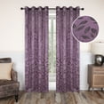 thumbnail image 1 of Leaves Blackout Curtain Panels, 52" x 63", Wisteria by Blue Nile Mills, 1 of 7