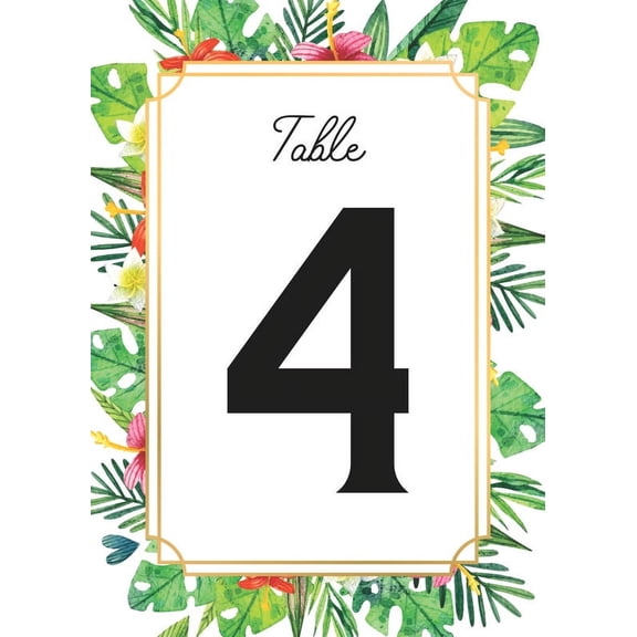 Leaves Border 1-25 Pcs Wedding Table Number Cards With Head Table Double Sided Anniversary Birthday Bridal Shower Party 4x6 Inch