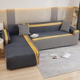 thumbnail image 1 of Leaves Brown 1 2 3 Seater Chaise Longue Sofa Covers for Living Room Elastic Stretch Covers Corner Sofa Protector Fundas Sofa, 1 of 5