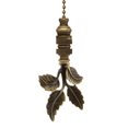thumbnail image 1 of Leaves Ceiling Fan Pull, 3"h with 12" Antiqued Brass Chain, 1 of 4