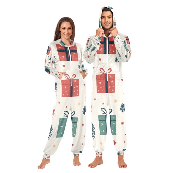 Leaves Christmas Gifts Adult Unisex Onesie Pajamas Slim Fit One Piece Suit Pjs Sleepwear Pajama Jumpsuit