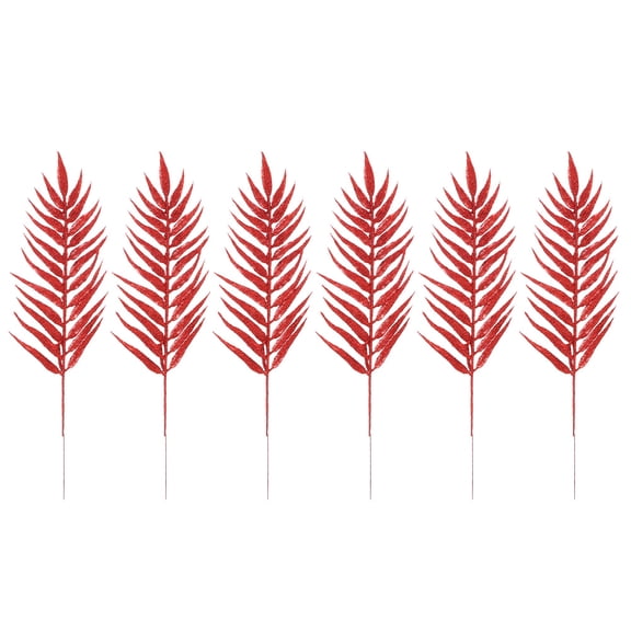 WASHWEPE Leaf Shaped Party Props Faux Leaves 6Pcs 17X4X0.04In