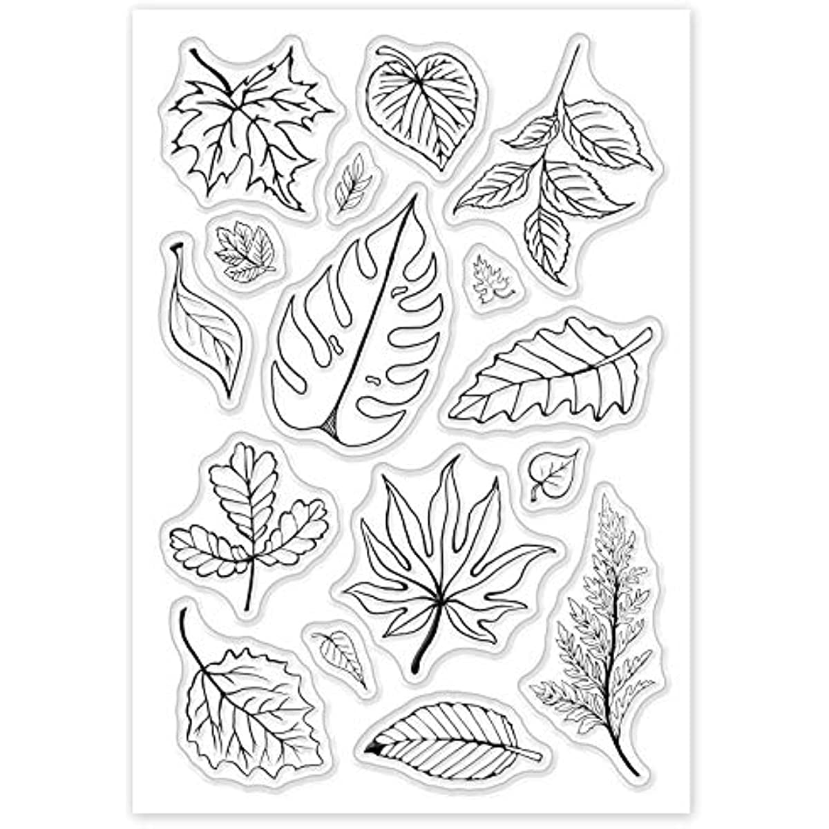 Christmas Trees Leaves Clear Stamps for Card Making and Photo Album Decorations, Flowers Rubber Stamps Xmas Pine Cone Silicone Stamp Seal for